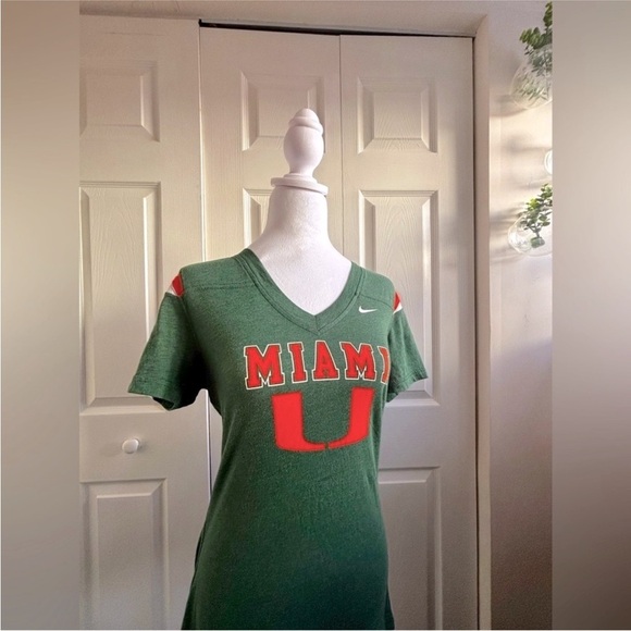 Nike Green Miami V-Neck T-Shirt - Picture 2 of 5
